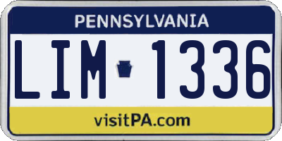PA license plate LIM1336