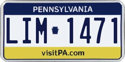 PA license plate LIM1471