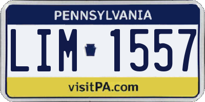 PA license plate LIM1557