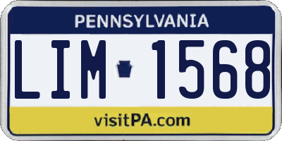 PA license plate LIM1568