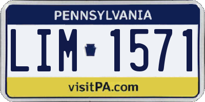PA license plate LIM1571