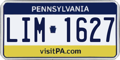PA license plate LIM1627