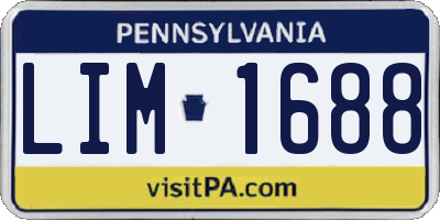 PA license plate LIM1688