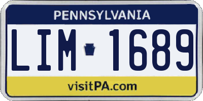 PA license plate LIM1689