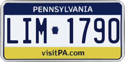 PA license plate LIM1790