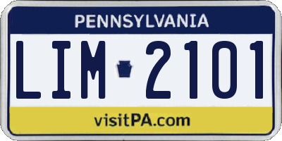 PA license plate LIM2101