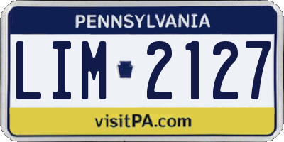 PA license plate LIM2127