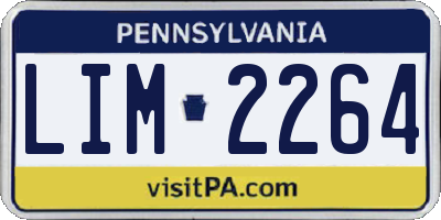 PA license plate LIM2264