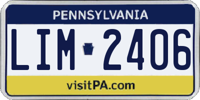 PA license plate LIM2406