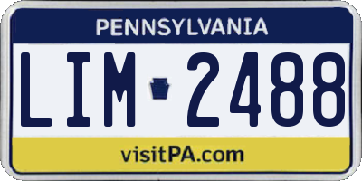 PA license plate LIM2488