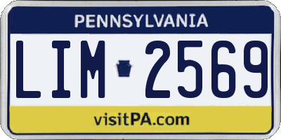 PA license plate LIM2569
