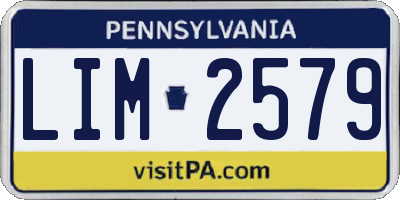 PA license plate LIM2579