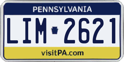 PA license plate LIM2621