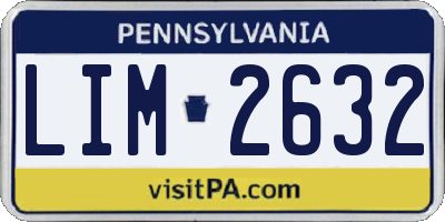 PA license plate LIM2632