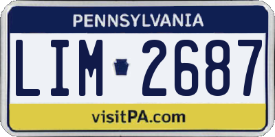 PA license plate LIM2687