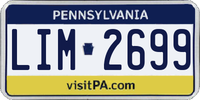PA license plate LIM2699