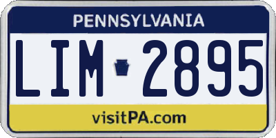 PA license plate LIM2895