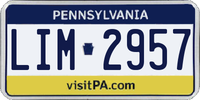 PA license plate LIM2957