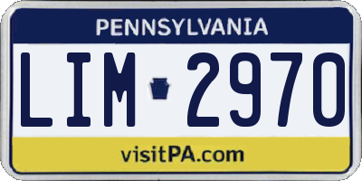 PA license plate LIM2970