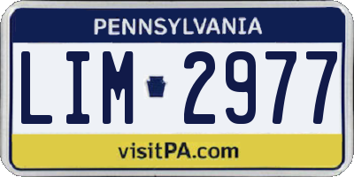 PA license plate LIM2977