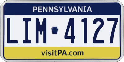 PA license plate LIM4127