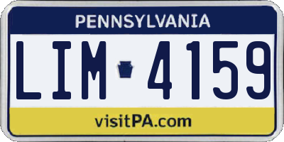 PA license plate LIM4159