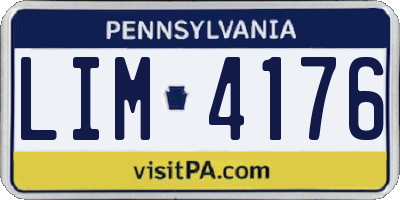 PA license plate LIM4176
