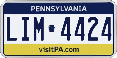 PA license plate LIM4424
