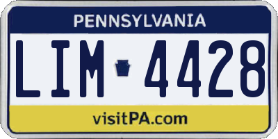 PA license plate LIM4428