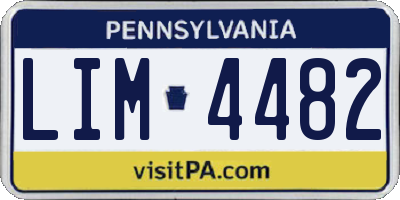 PA license plate LIM4482