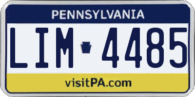 PA license plate LIM4485