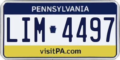PA license plate LIM4497
