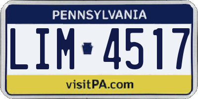 PA license plate LIM4517