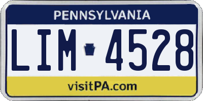 PA license plate LIM4528