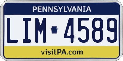 PA license plate LIM4589
