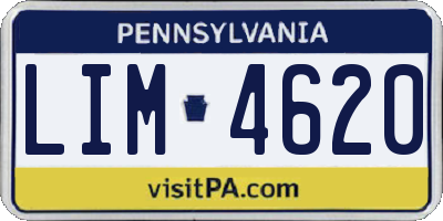 PA license plate LIM4620