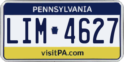 PA license plate LIM4627