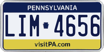 PA license plate LIM4656