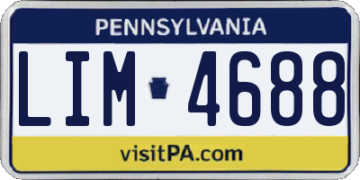 PA license plate LIM4688