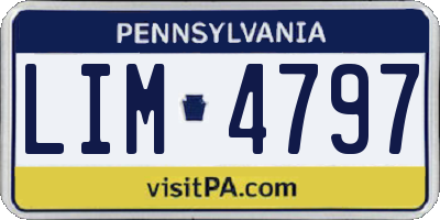 PA license plate LIM4797