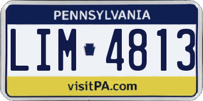 PA license plate LIM4813