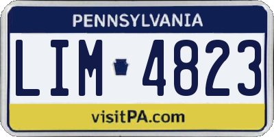 PA license plate LIM4823