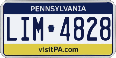 PA license plate LIM4828
