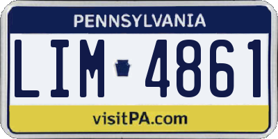PA license plate LIM4861