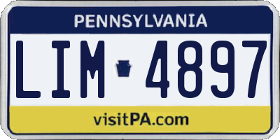 PA license plate LIM4897