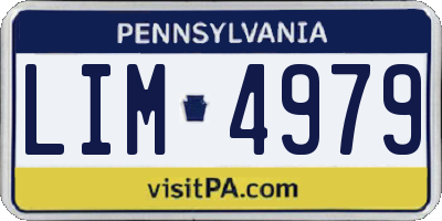PA license plate LIM4979