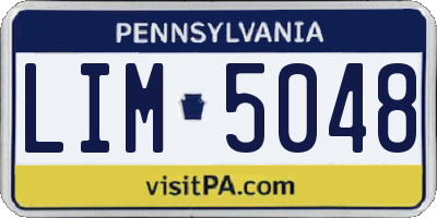 PA license plate LIM5048
