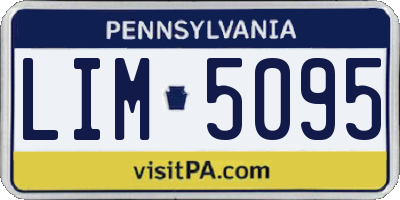 PA license plate LIM5095