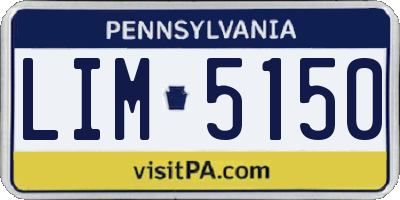 PA license plate LIM5150