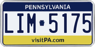 PA license plate LIM5175